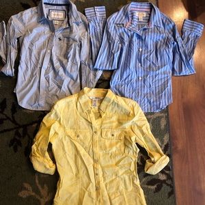 XS A&F fitted shirts & yellow Max Studio Sm